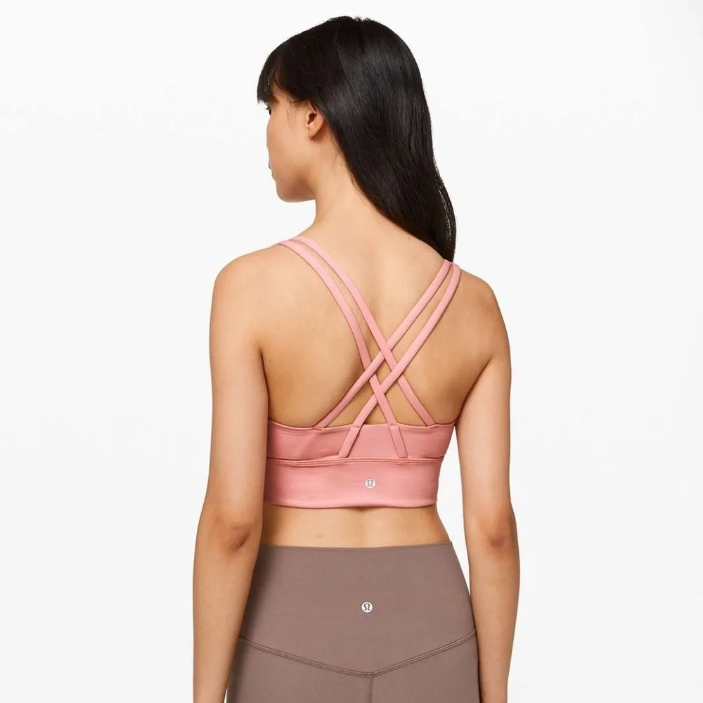 Lululemon Energy Bra *Long Line in Peach Pink Size 12